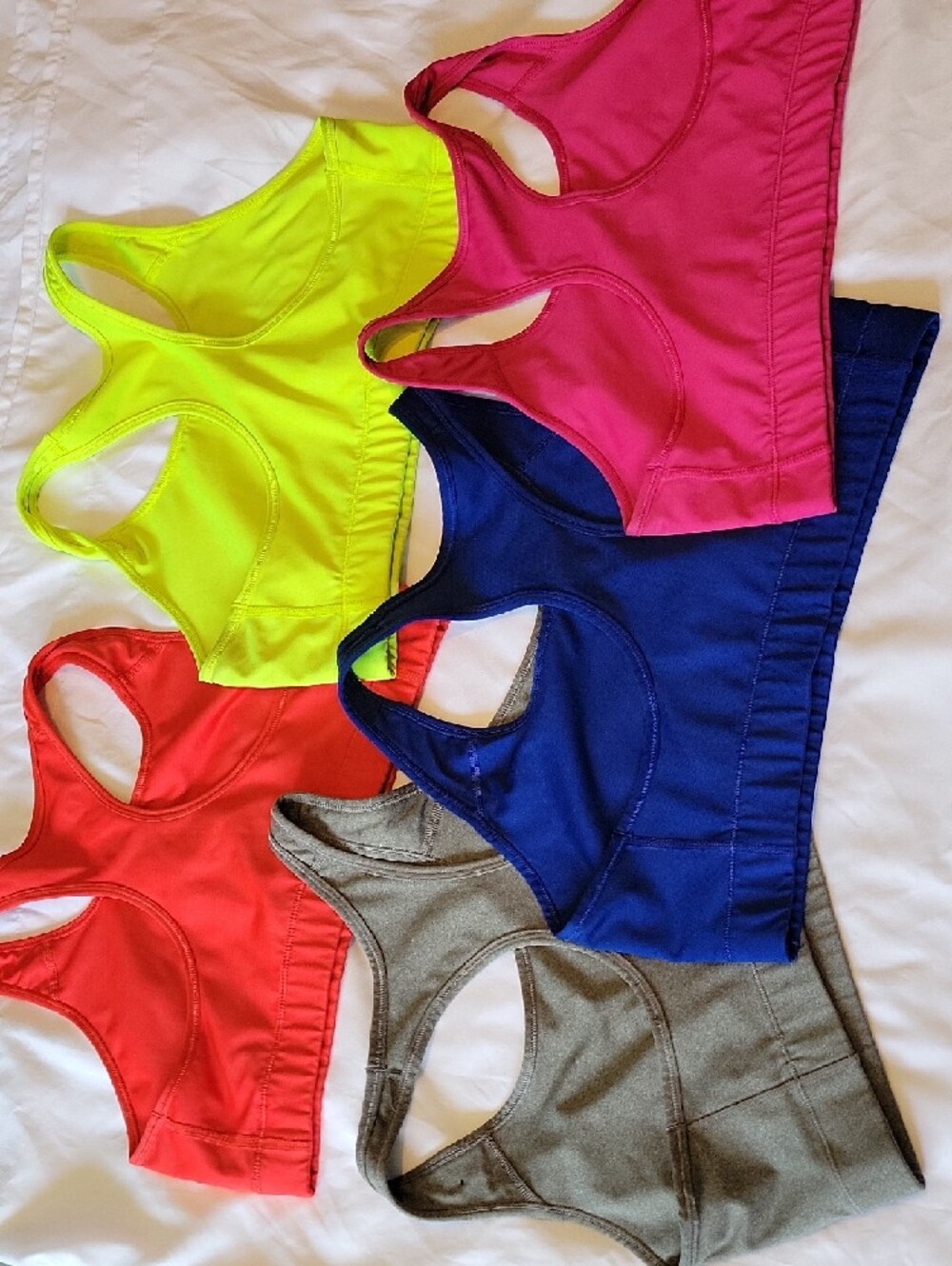 Nike Women's Swoosh Sports Bras - Neon Yellow, Pink, Blue, Coral, Gray (5) - Picture 2 of 2
